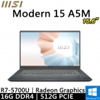 微星 Modern 15 A5M-092TW-SP1 15.6"(R7-5700U/8G+8G/512G SSD/W11)特仕筆電