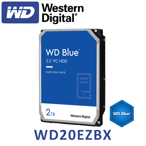 WD 2TB 藍標/256M/7200轉/3年保 (WD20EZBX)