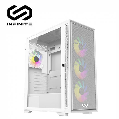 (搭機價)INFINITE LITE L370 WHITE(ATX/4xARGB/U3/白化/側開玻璃/VGA 36cm/CPU高16.5cm)