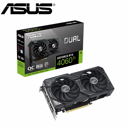 華碩 DUAL-RTX4060TI-O8G(2595Mhz/1H3DP/22.72cm/雙風扇/註4年)