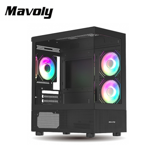 (搭機價)Mavoly 4070 海景房(M-ATX/ITX/CPU高16.5cm/顯卡長24.5cm/A.RGB*3/海景玻璃)