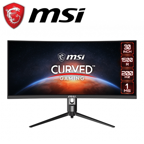 微星 MAG301CR2 30型(VA曲面1500R/2560*1080/21:9/200hz/1ms/DCI-P3 92%/FreeSync/2H1DP1C)