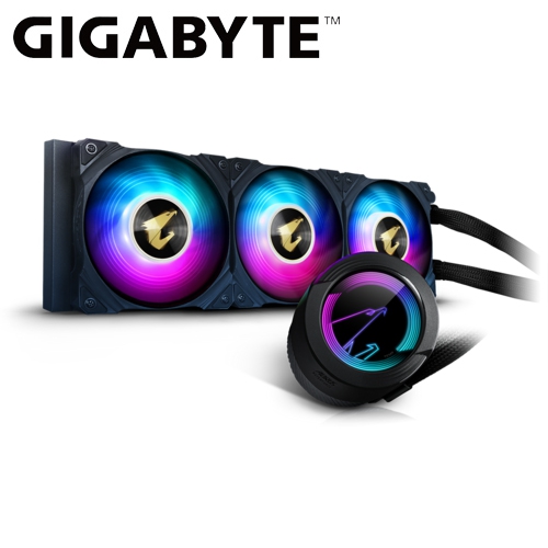 技嘉 AORUS WATERFORCE 360 鷹魂水冷/A.RGB/可旋轉上蓋/5年保