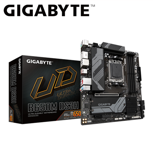 技嘉 B650M DS3H(M-ATX/2xM.2/4xSATA/Realtek 2.5G/註四年)