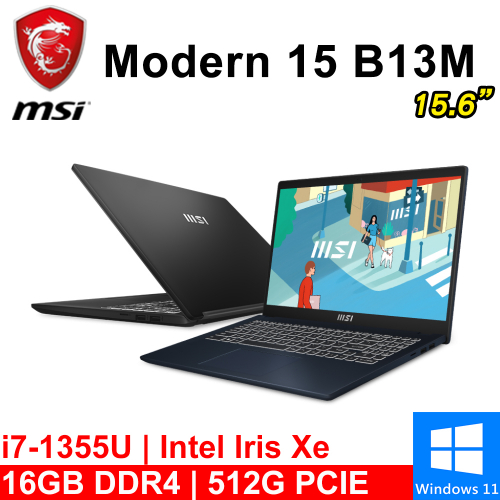 微星 Modern 15 B13M-279TW 15.6"藍(i7-1355U/16GB DDR4/512G PCIE/W11)