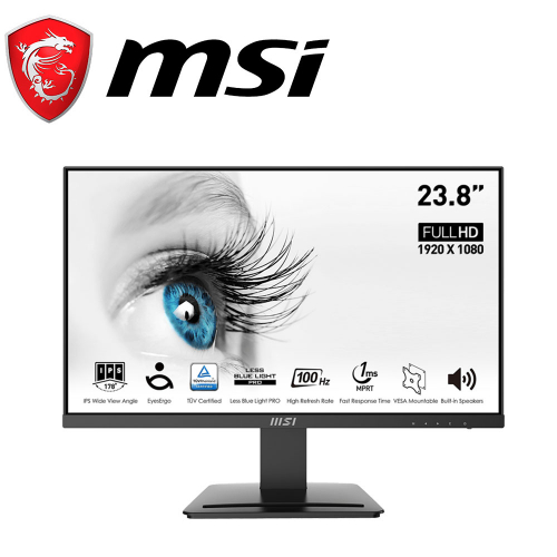 微星 PRO MP243X 24型(IPS平面/1H1P/5ms/含喇叭/100Hz/低藍光抗閃)