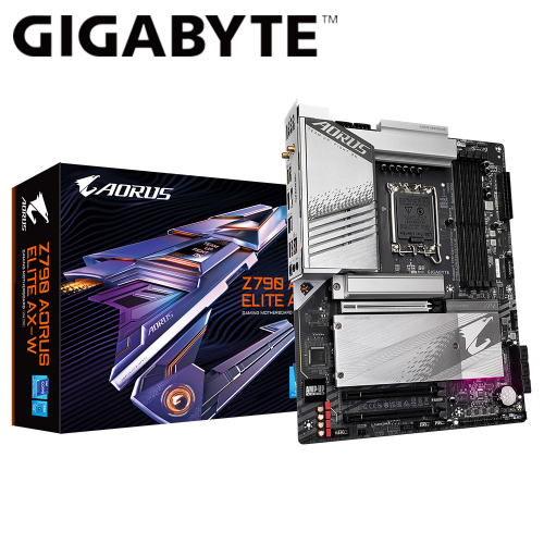 技嘉 Z790 AORUS ELITE AX-W(ATX/4xM.2/6xSATA/Realtek2.5Gb+Wi-Fi 6E/銀白散熱/註五年)