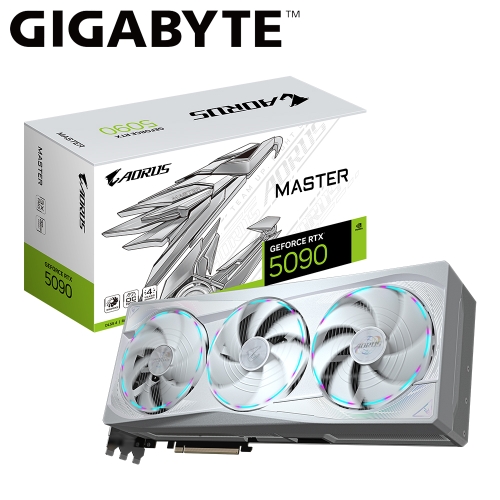 (限搭整機)洽門市!!技嘉 N5090AORUSM ICE-32GD AORUS RTX 5090 MASTER ICE 32G 白(2655Mhz/32G GDDR7/1H3DP/36cm/三風扇)