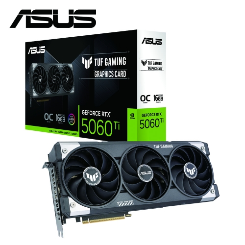華碩 TUF-RTX5060TI-O16G-GAMING(2692Mhz/16G DDR7/1H3DP/30.2cm/三風扇)