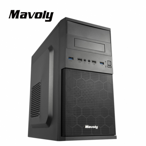 (搭機價)Mavoly 1808 M-ATX/黑化/USB3.0/直立式網狀/上置電源